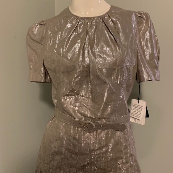 Gold Metallic Ana Sui Dress - Picture 2 of 6